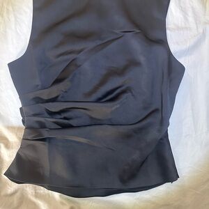 Wilfred by Aritzia Black Satin Top